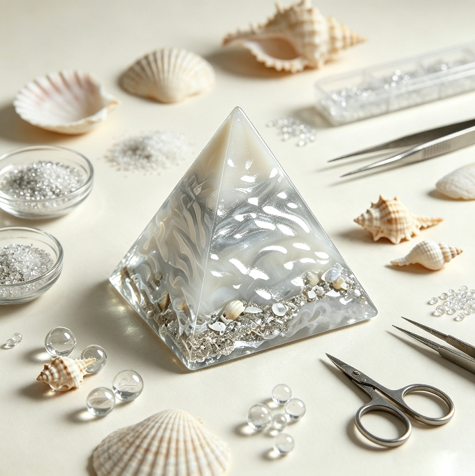 Handmade Water Ripple Pyramid Decorative Figurine Resin Mold