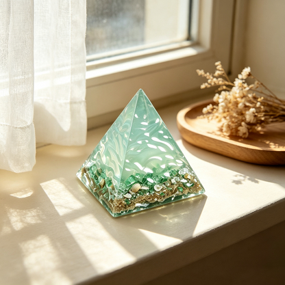 Handmade Water Ripple Pyramid Decorative Figurine Resin Mold