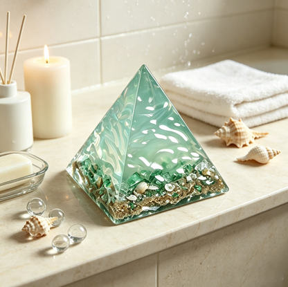 Handmade Water Ripple Pyramid Decorative Figurine Resin Mold