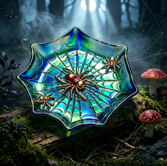 Handmade Spider Web Storage Tray Decorative Figurine Resin Mold