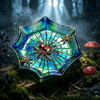 Handmade Spider Web Storage Tray Decorative Figurine Resin Mold
