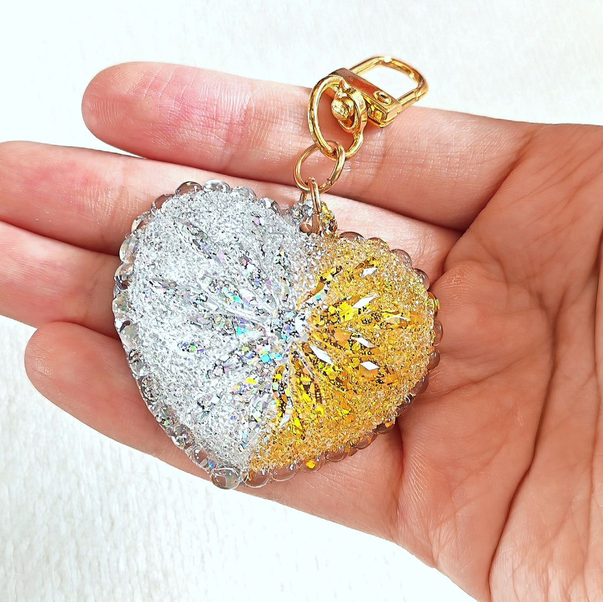Handmade Diamond Heart Pendant Necklace with Hole Resin Mold