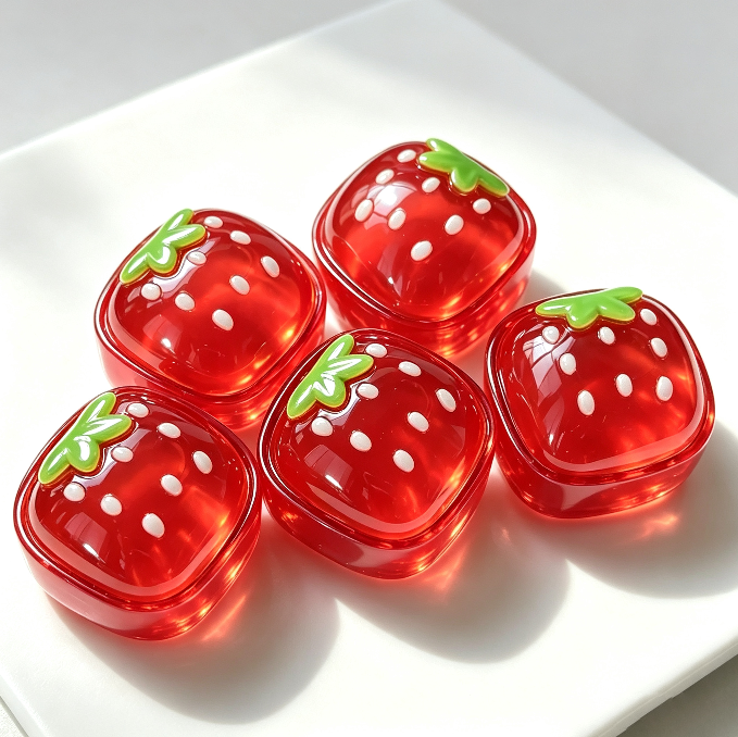 Handmade Cute Strawberry Box Fidget Clicker Toy Resin Mold【First-of-Its-Kind & Exclusive】
