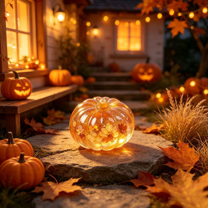 4-in-1 Cute Mini Pumpkin Decorative Figurine Resin Mold