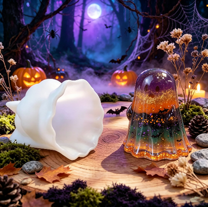 Cute Ghost Holding Heart Figurine Resin Mold