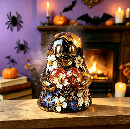 Cute Ghost Holding Heart Figurine Resin Mold