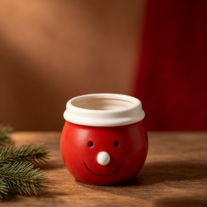Cute Snowman Storage Jar & Planter Figurine Resin Mold