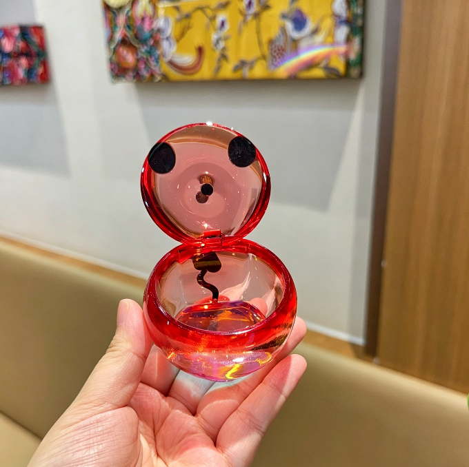 Handmade Cute Little Devil Apple Flip-Top Storage Jar Resin Mold