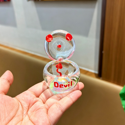 Handmade Cute Little Devil Apple Flip-Top Storage Jar Resin Mold