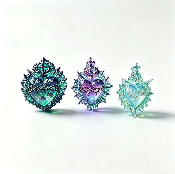 3-in-1 Sacred Heart Decorative Resin Mold