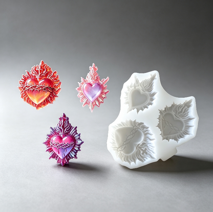 3-in-1 Sacred Heart Decorative Resin Mold