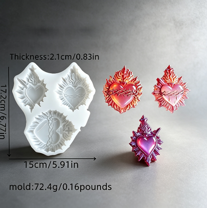 3-in-1 Sacred Heart Decorative Resin Mold