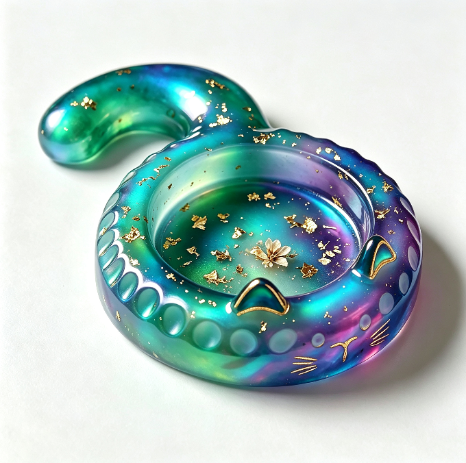 Cute Cat-Shaped Storage Tray Resin Mold