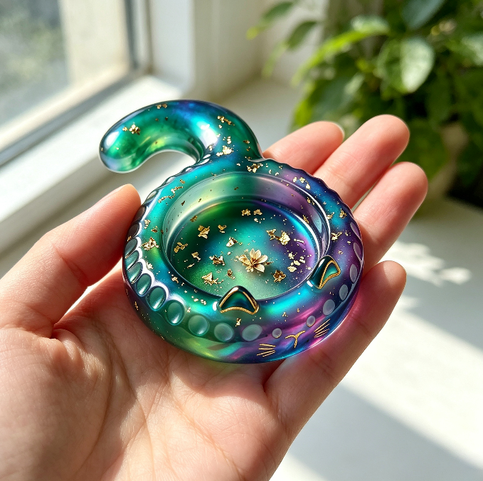 Cute Cat-Shaped Storage Tray Resin Mold