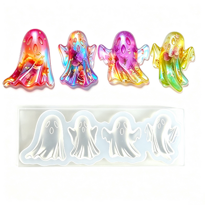 Spooky Ghost Skull Decorative Figurine Resin Mold