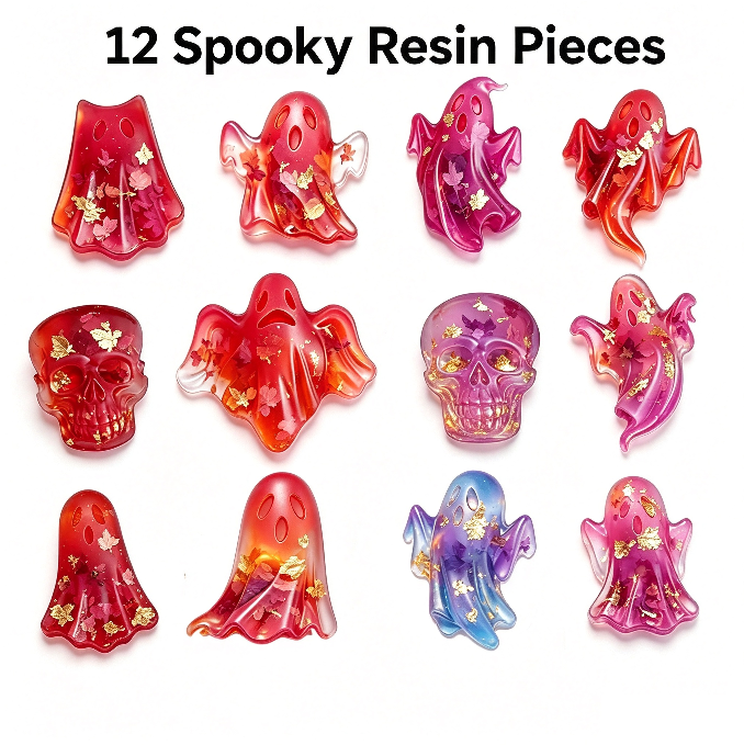 Spooky Ghost Skull Decorative Figurine Resin Mold