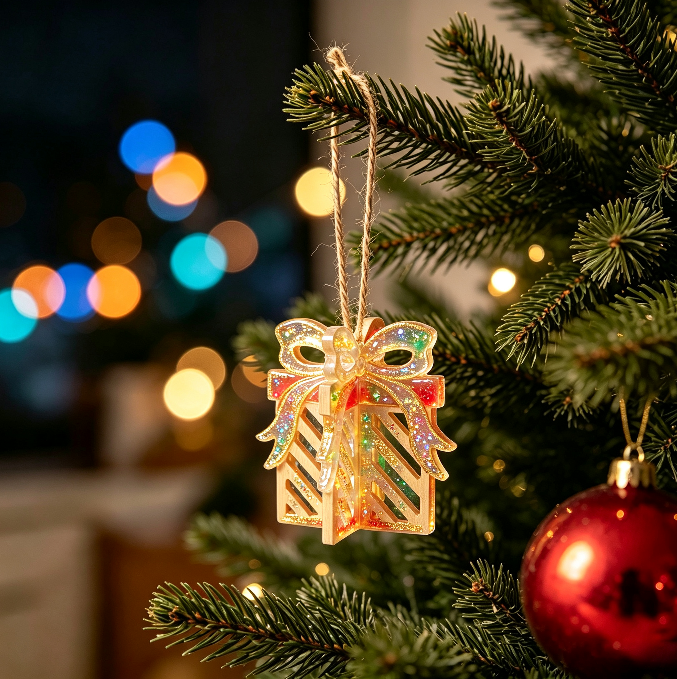 Interlocking Gift Box Hanging Resin Mold