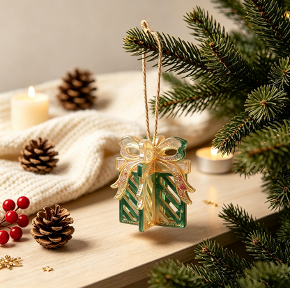 Interlocking Gift Box Hanging Resin Mold