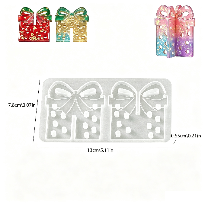 Interlocking Gift Box Hanging Resin Mold