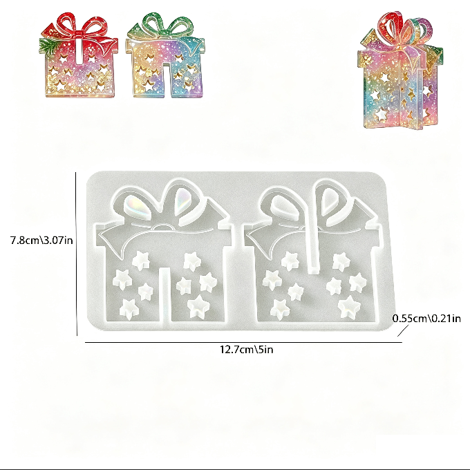 Interlocking Gift Box Hanging Resin Mold