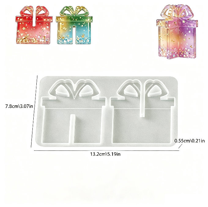 Interlocking Gift Box Hanging Resin Mold