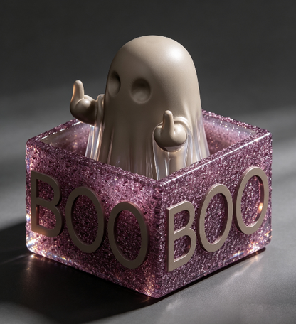 Handmade Middle Finger Ghost Glow-in-the-Dark Fidget Clicker Toy Resin Mold【First-of-Its-Kind & Exclusive】