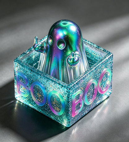 Handmade Middle Finger Ghost Glow-in-the-Dark Fidget Clicker Toy Resin Mold【First-of-Its-Kind & Exclusive】
