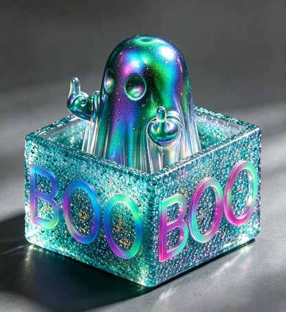Handmade Middle Finger Ghost Glow-in-the-Dark Fidget Clicker Toy Resin Mold【First-of-Its-Kind & Exclusive】