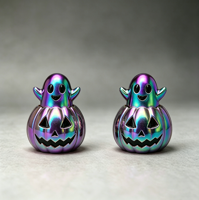 Handmade Cute Pumpkin Ghost Glow-in-the-Dark Fidget Clicker Toy Resin Mold【First-of-Its-Kind & Exclusive】 (Copy)