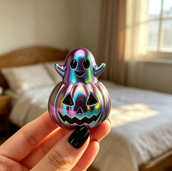 Handmade Cute Pumpkin Ghost Glow-in-the-Dark Fidget Clicker Toy Resin Mold【First-of-Its-Kind & Exclusive】 (Copy)