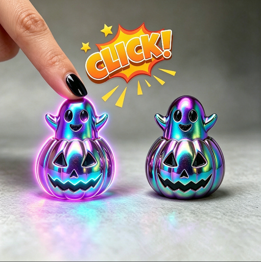 Handmade Cute Pumpkin Ghost Glow-in-the-Dark Fidget Clicker Toy Resin Mold【First-of-Its-Kind & Exclusive】 (Copy)