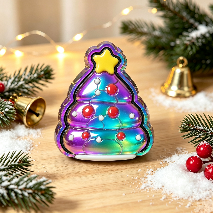 Handmade Christmas Tree Ghost Glow-in-the-Dark Fidget Clicker Toy Resin Mold【First-of-Its-Kind & Exclusive】 (Copy) (Copy)