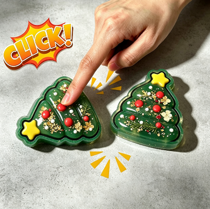 Handmade Christmas Tree Ghost Glow-in-the-Dark Fidget Clicker Toy Resin Mold【First-of-Its-Kind & Exclusive】 (Copy) (Copy)