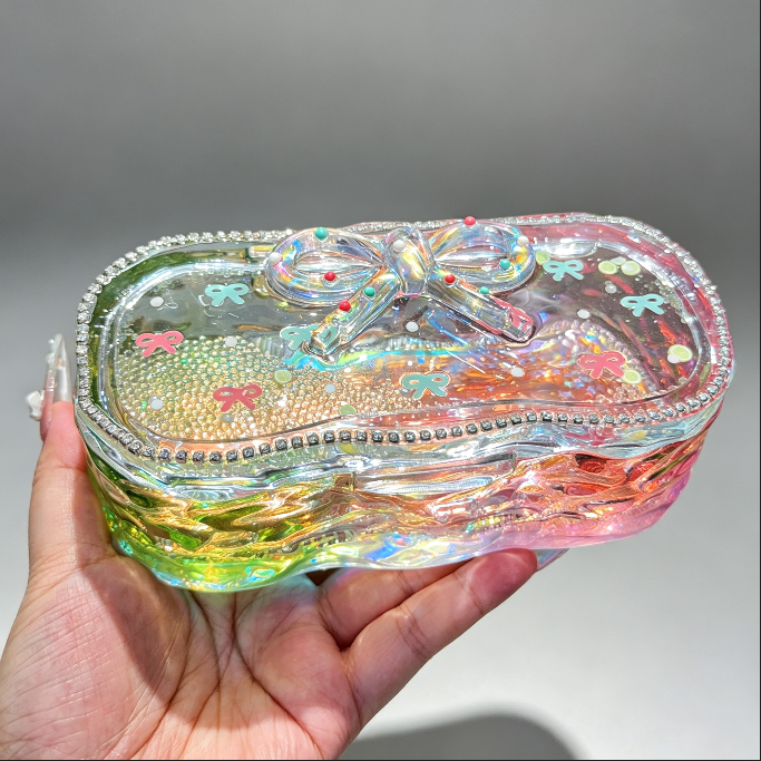 Handmade Oval Water Ripple Flip-Top Storage Box Resin Mold