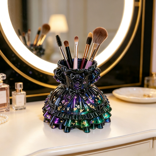 Handmade Vintage Dress Pen Holder & Makeup Brush Holder Resin Mold