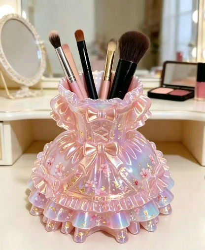 Handmade Vintage Dress Pen Holder & Makeup Brush Holder Resin Mold