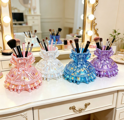 Handmade Vintage Dress Pen Holder & Makeup Brush Holder Resin Mold