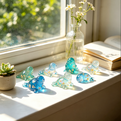 8-in-1 Mini Cute Seal Decorative Figurine Resin Mold
