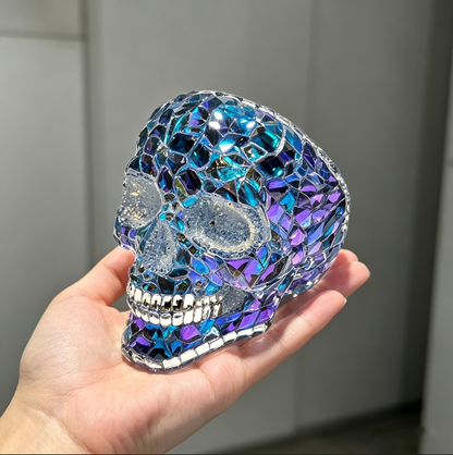 Handmade Diamond Skull Phone Stand Figurine Resin Mold