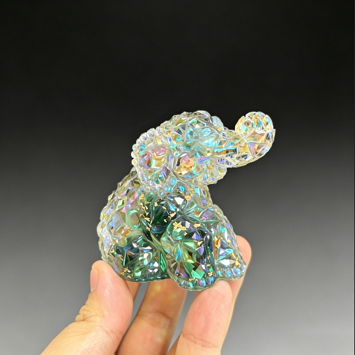 Handmade Diamond Elephant Decorative Figurine Resin Mold