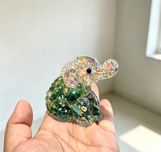 Handmade Diamond Elephant Decorative Figurine Resin Mold