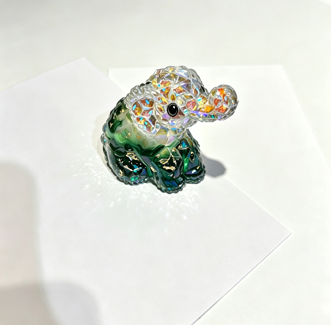 Handmade Diamond Elephant Decorative Figurine Resin Mold