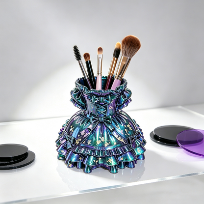 Handmade Vintage Dress Pen Holder & Makeup Brush Holder Resin Mold