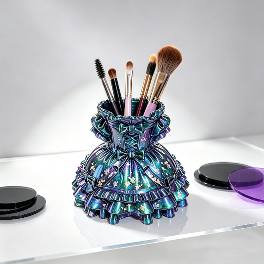 Handmade Vintage Dress Pen Holder & Makeup Brush Holder Resin Mold
