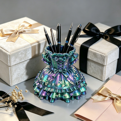 Handmade Vintage Dress Pen Holder & Makeup Brush Holder Resin Mold