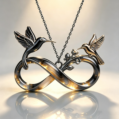 【VIP EXCLUSIVE】Handmade Hummingbird & Infinity Symbol Jewelry Pendant Necklace Resin Mold with Hole