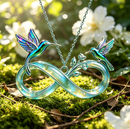 【VIP EXCLUSIVE】Handmade Hummingbird & Infinity Symbol Jewelry Pendant Necklace Resin Mold with Hole