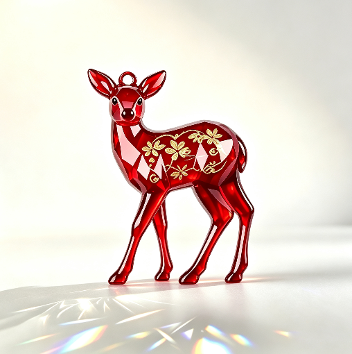 【VIP EXCLUSIVE】Handmade Diamond-Cut Woodland Animal Half-3D Pendant Resin Mold Set with Hanging Holes