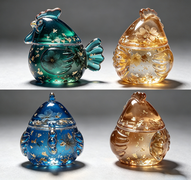 【VIP EXCLUSIVE】Handmade Cute Chicken-Shaped Big Belly Storage Jar Resin Mold
