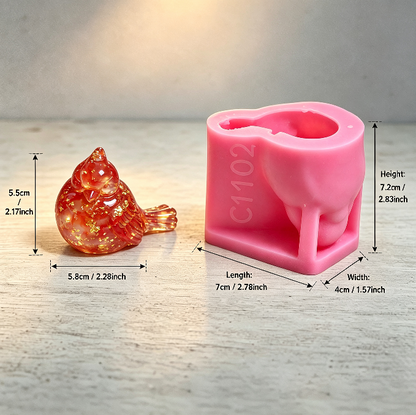 Red Cardinal Bird Decorative Figurine Resin Mold